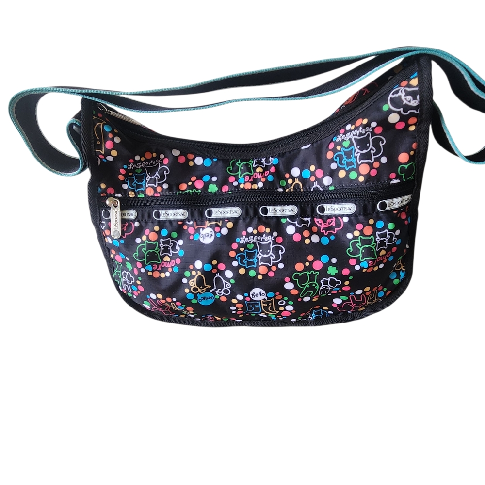 Lesportsac Black Multicolor Crossbody Bag